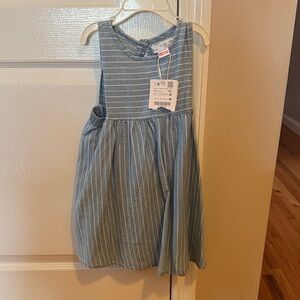 Zara Kids Blue Pinstripe Dress